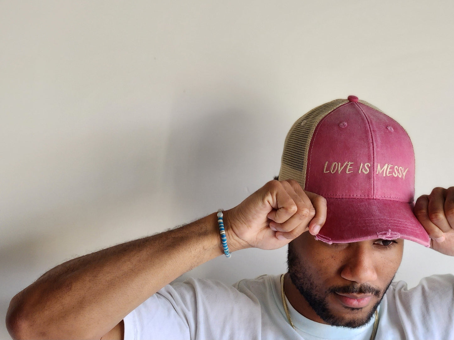 Distress Love is Messy Cap