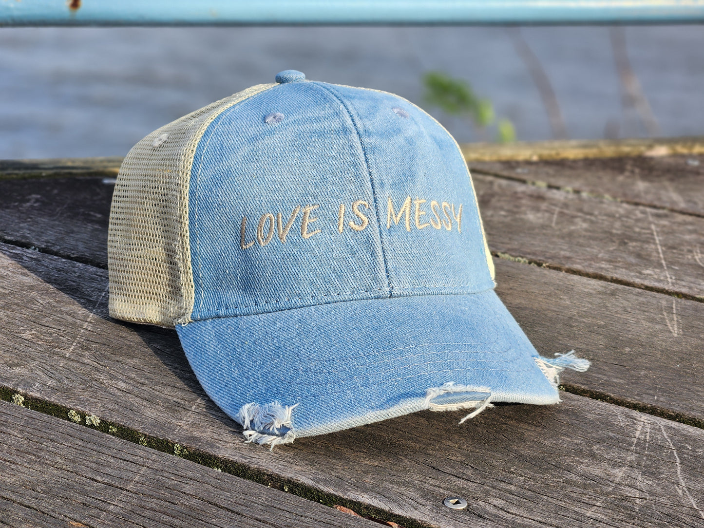 Distress Love is Messy Cap
