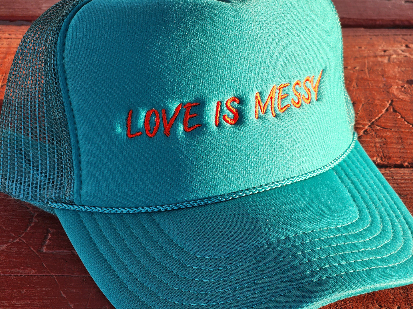 Love is Messy Trucker Foam/Mesh Cap