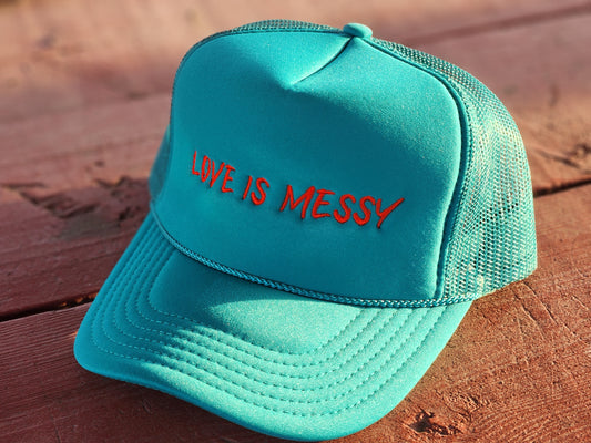 Love is Messy Trucker Foam/Mesh Cap